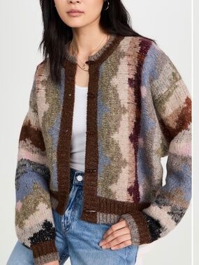 Mother Denim Soaring High Cardigan Bumpy Trails XS